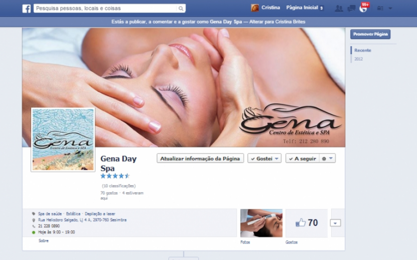 Gena Day Spa é o nosso mais recente cliente em Redes Sociais