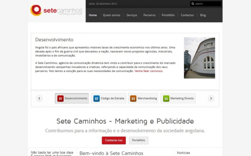 Sete Caminhos com site da 7App Digital Agency