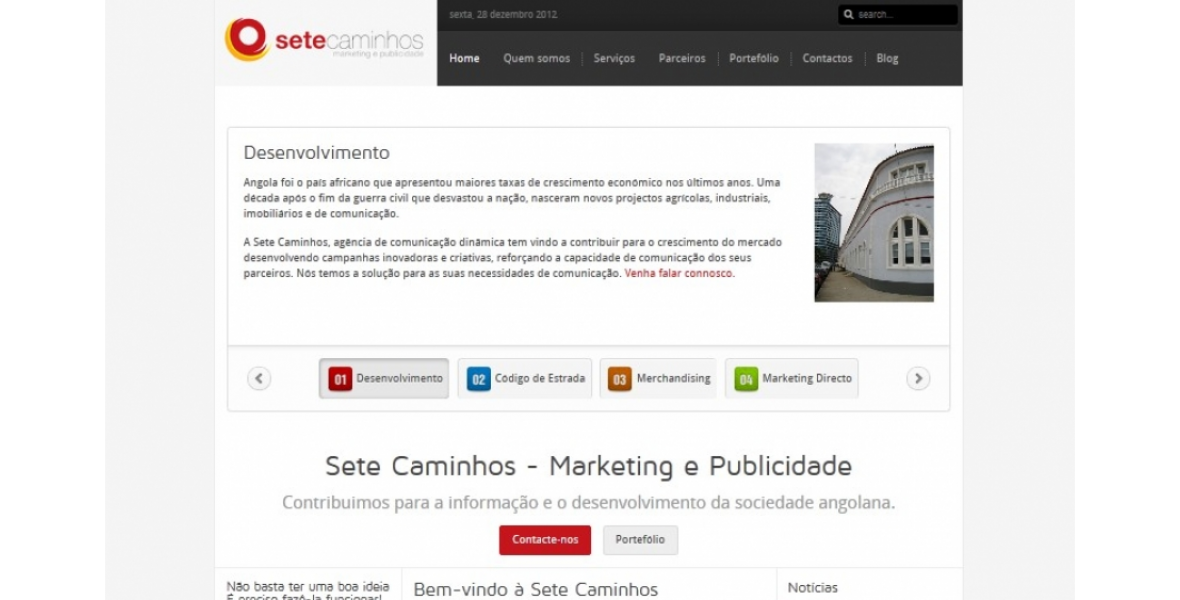 Sete Caminhos com site da 7App Digital Agency