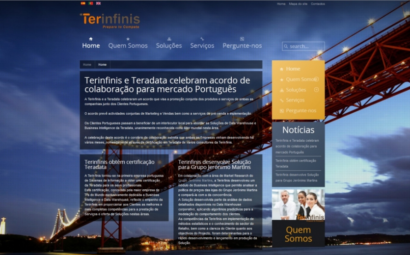 Novo site Terinfinis.com