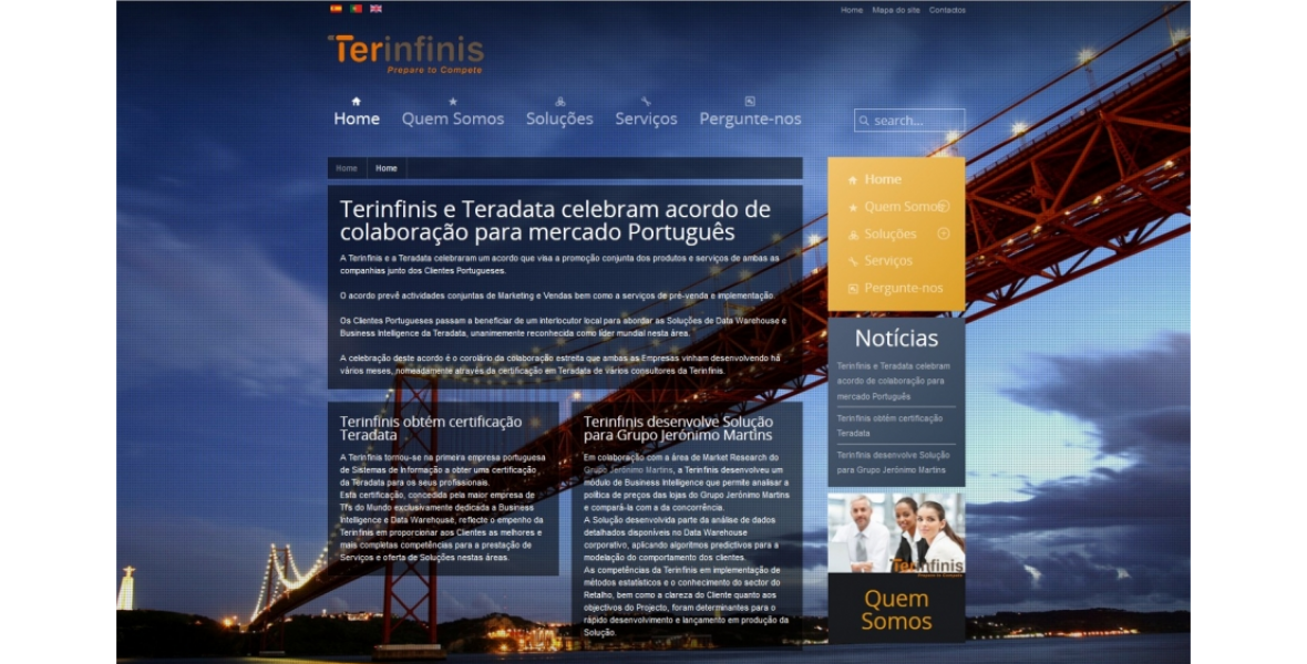 Novo site Terinfinis.com