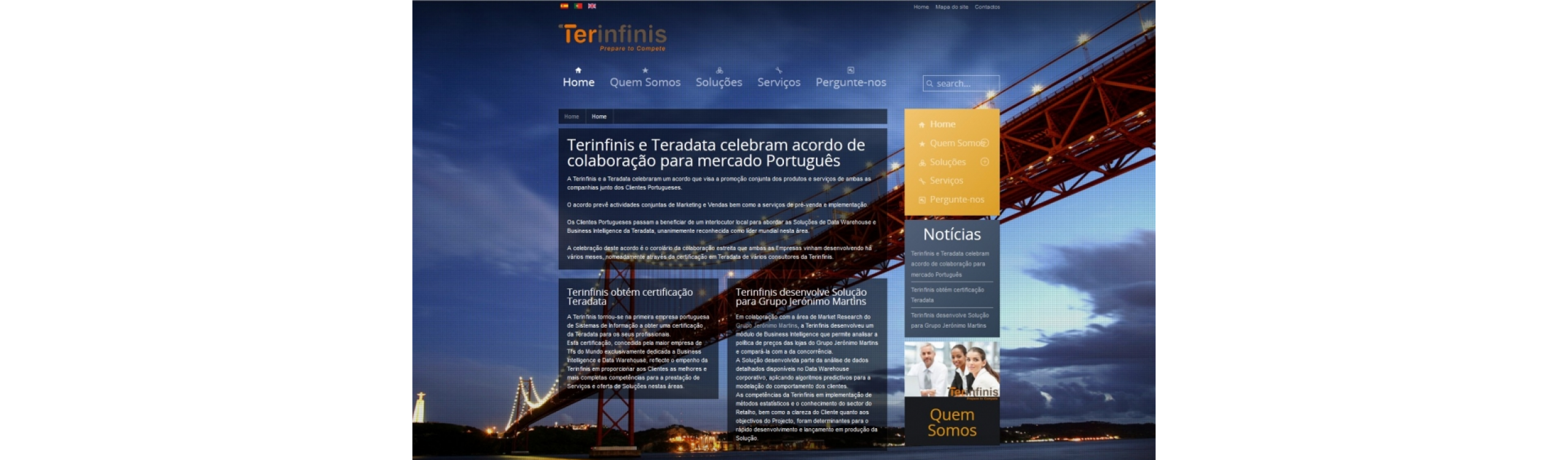Novo site Terinfinis.com